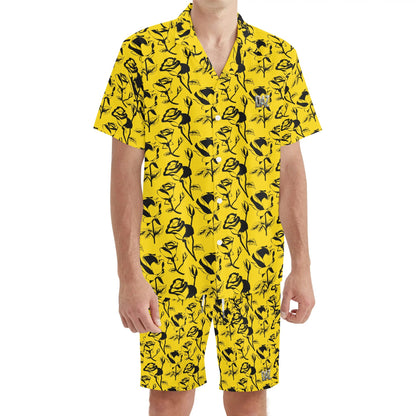Conjunto de camisa y pantalones cortos DAZ Premium hawaianos de manga corta y corte regular para hombre