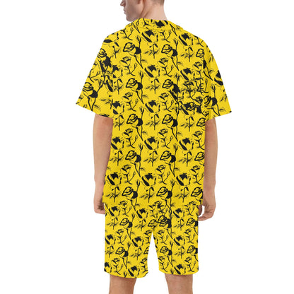 Conjunto de camisa y pantalones cortos DAZ Premium hawaianos de manga corta y corte regular para hombre