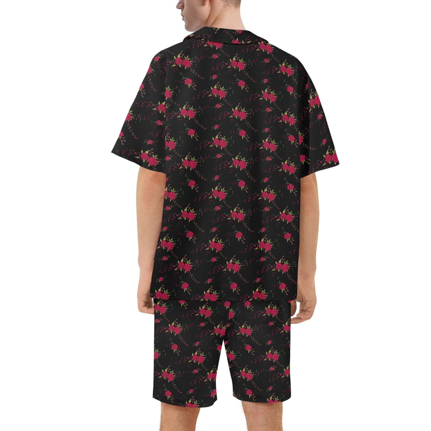 Conjunto de camisa y pantalones cortos DAZ Premium hawaianos de manga corta y corte regular para hombre