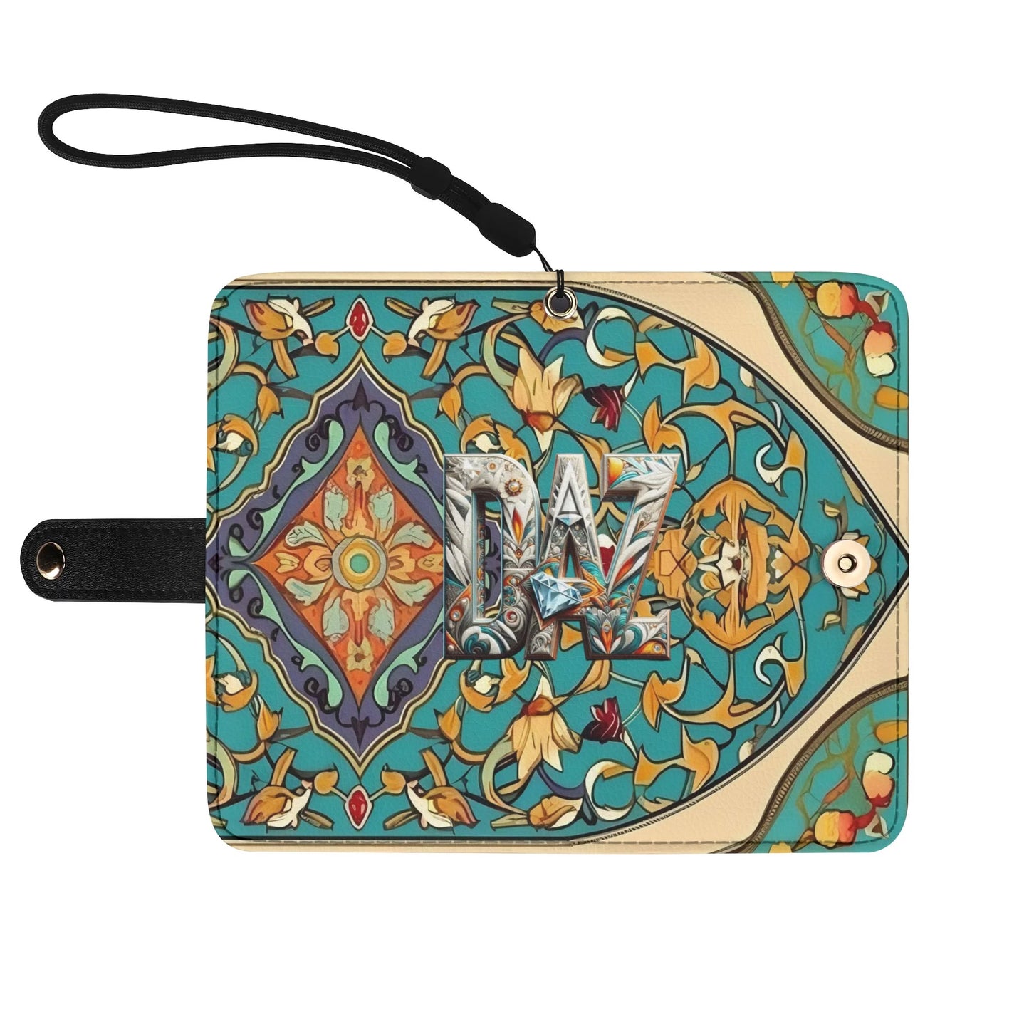 Funda de cuero sintético DAZ Premium con tapa para teléfono