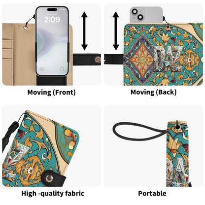 Funda de cuero sintético DAZ Premium con tapa para teléfono