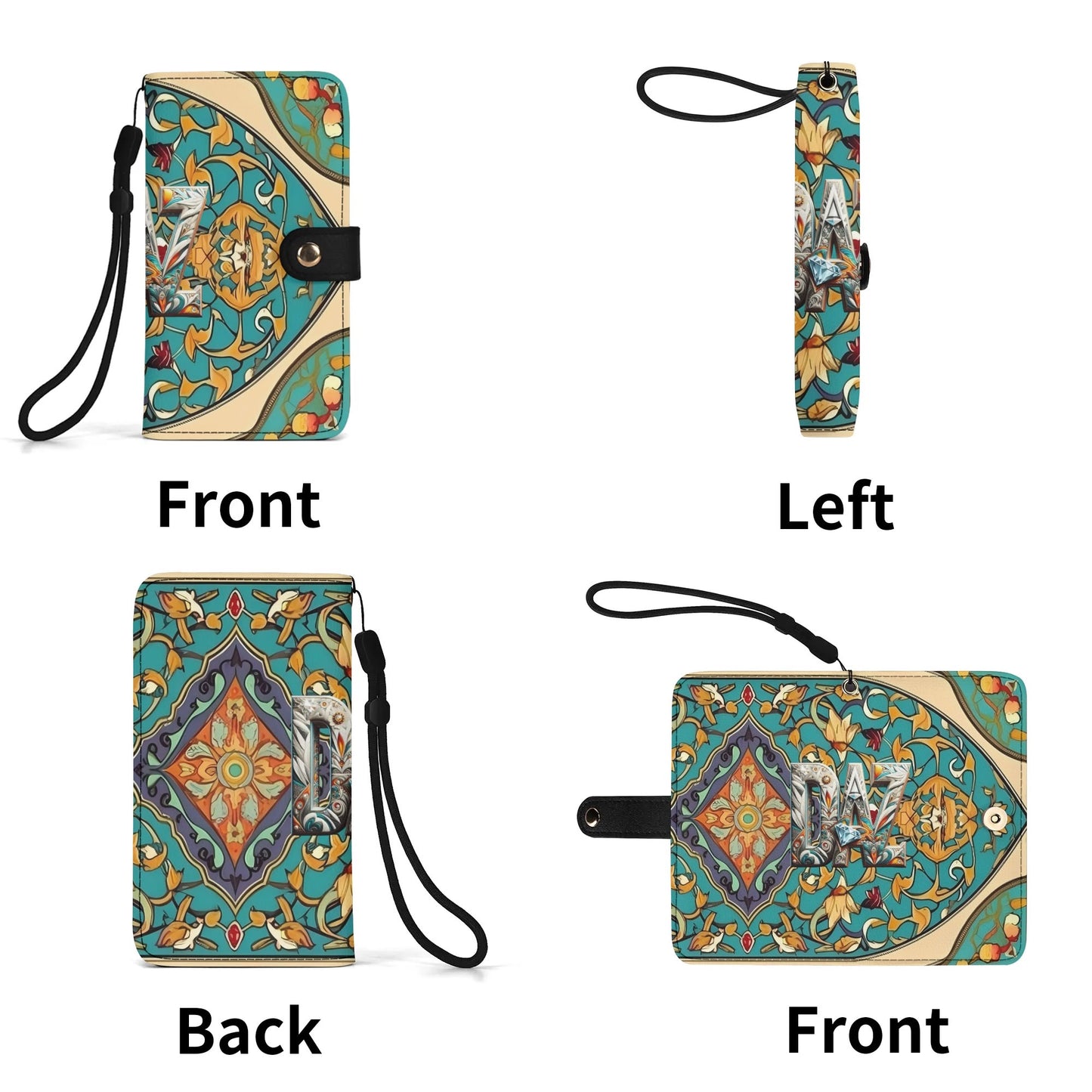 Funda de cuero sintético DAZ Premium con tapa para teléfono