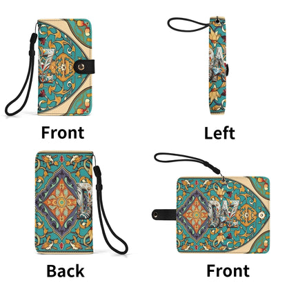 Funda de cuero sintético DAZ Premium con tapa para teléfono