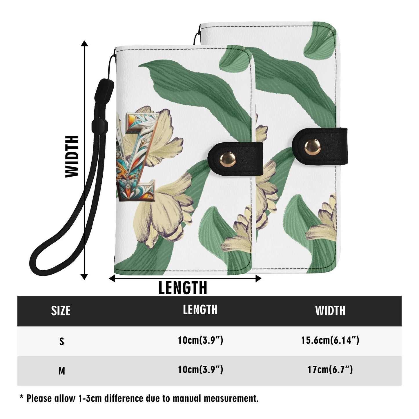 Funda con tapa de cuero sintético DAZ marrón para teléfono