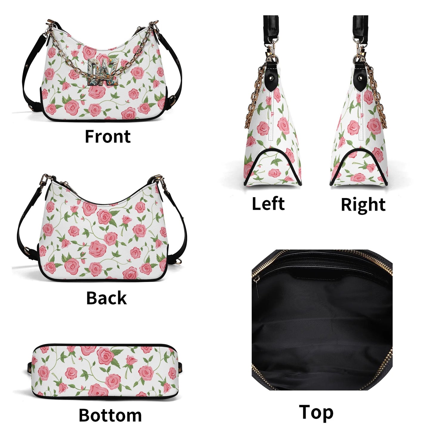 Bolso de hombro DAZ Luxury para mujer con decoración de cadena