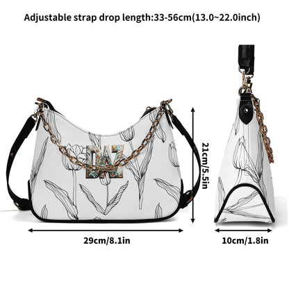 Bolso de hombro DAZ Luxury para mujer con decoración de cadena