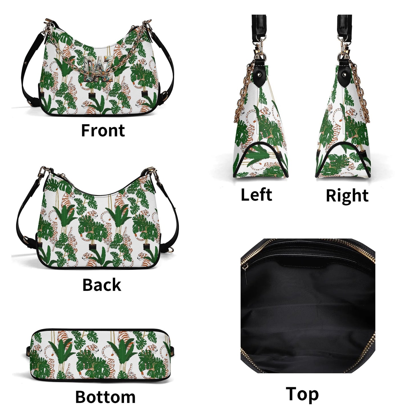 Bolso de hombro DAZ Luxury para mujer con decoración de cadena