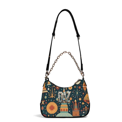 Bolso de hombro DAZ Luxury para mujer con decoración de cadena