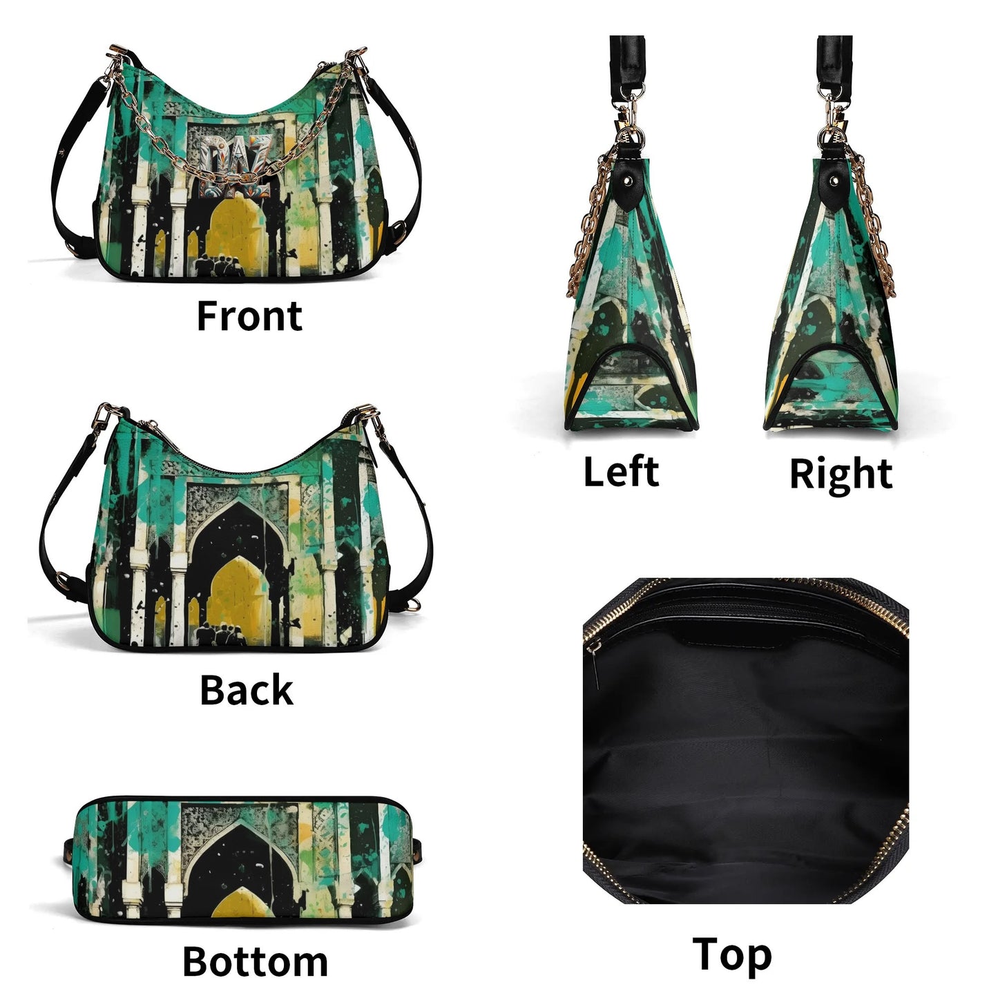 Bolso de hombro DAZ Luxury para mujer con decoración de cadena