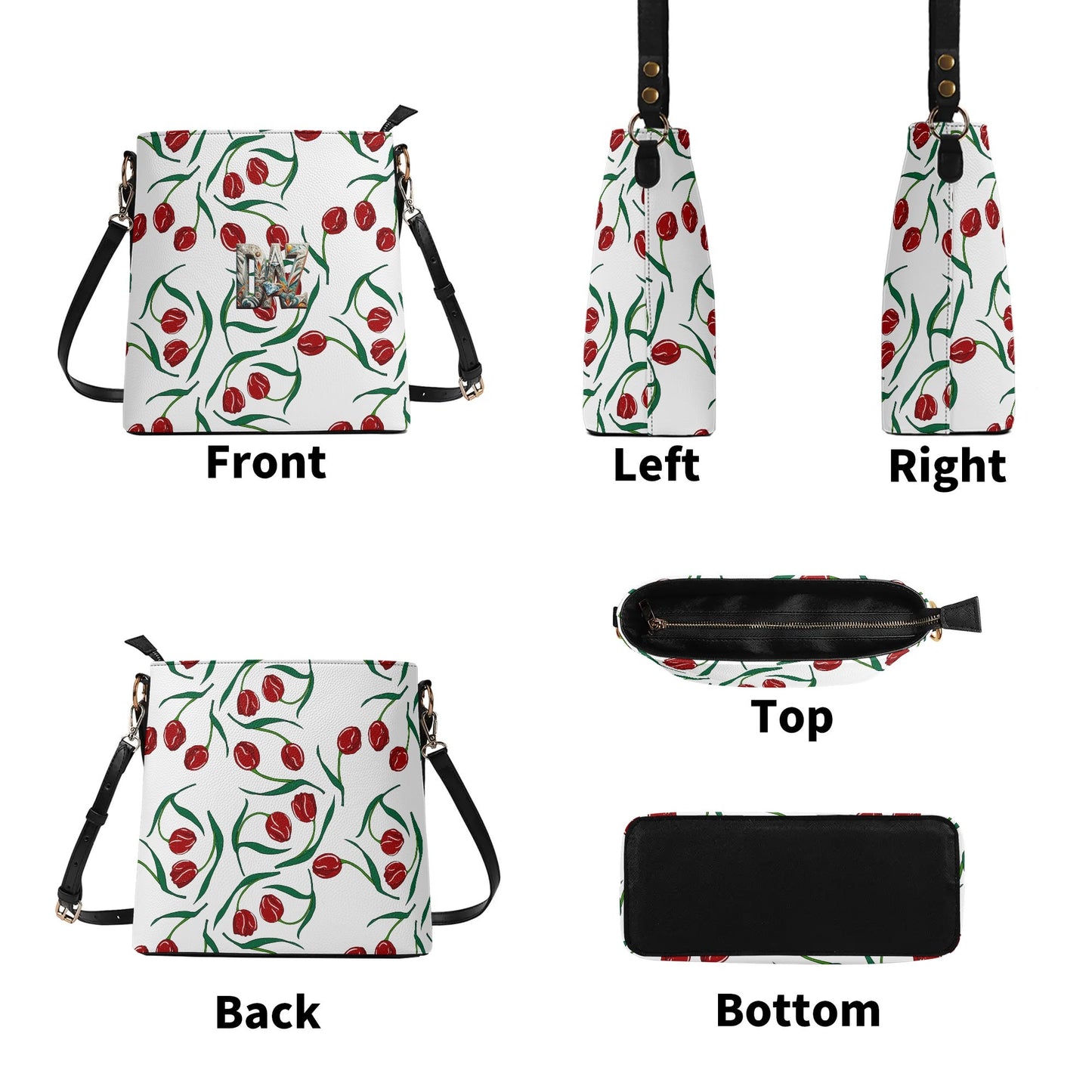 Bolso bandolera DAZ Luxury tipo cubo de PU para mujer