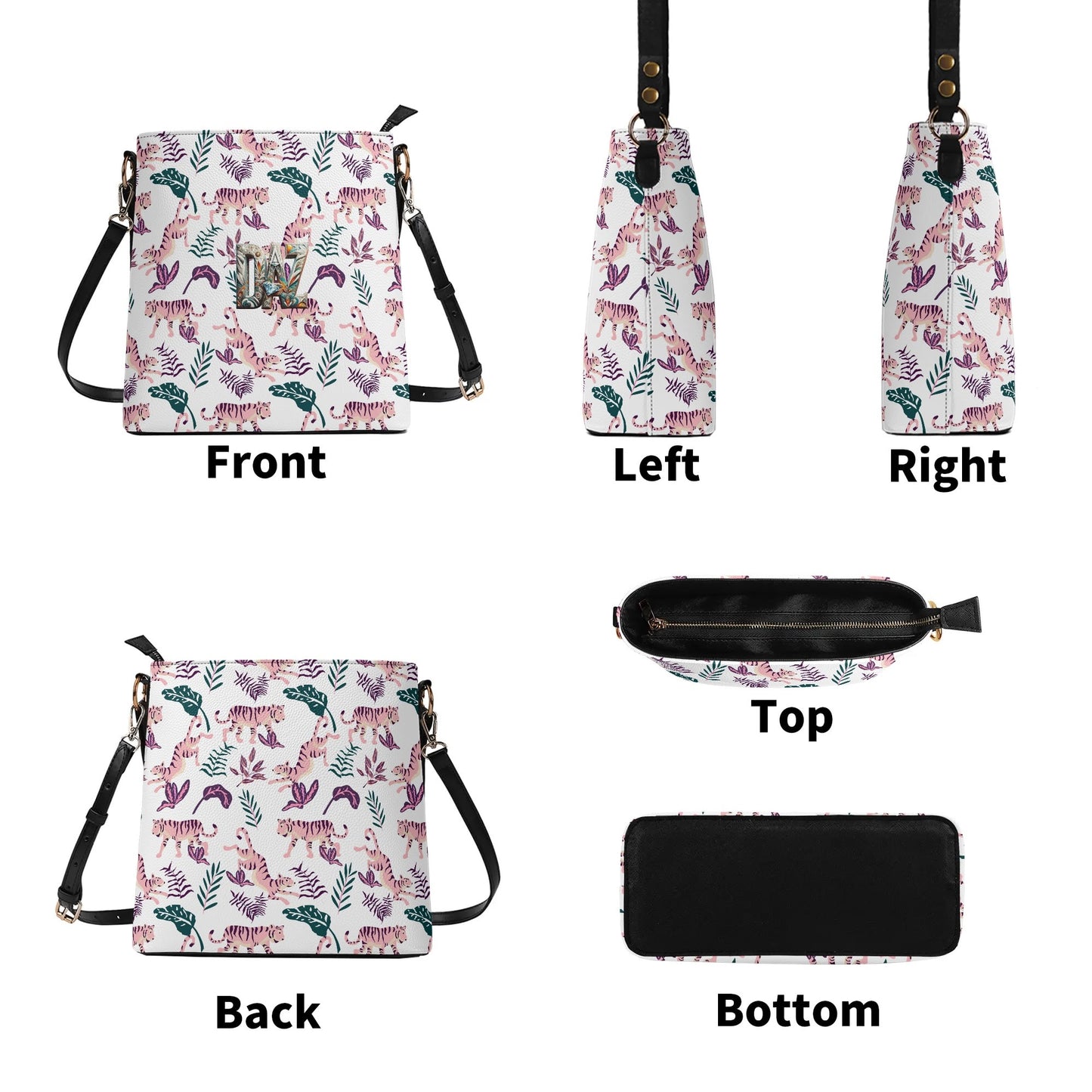 Bolso bandolera DAZ Luxury tipo cubo de PU para mujer
