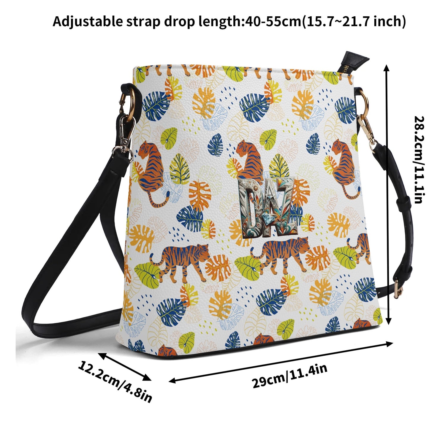 Bolso bandolera DAZ Luxury tipo cubo de PU para mujer