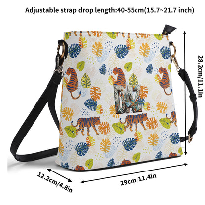 Bolso bandolera DAZ Luxury tipo cubo de PU para mujer