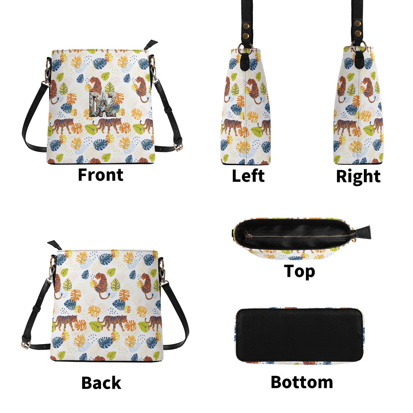 Bolso bandolera DAZ Luxury tipo cubo de PU para mujer