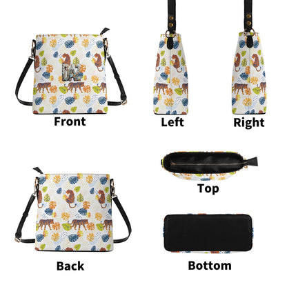 Bolso bandolera DAZ Luxury tipo cubo de PU para mujer