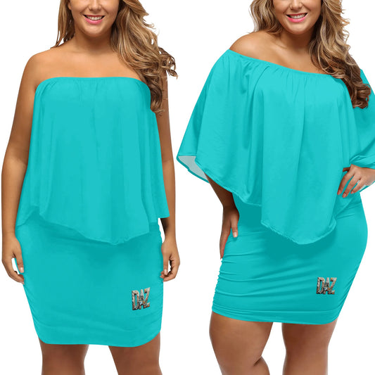Vestido DAZ Luxury cruzado con hombros descubiertos para mujer
