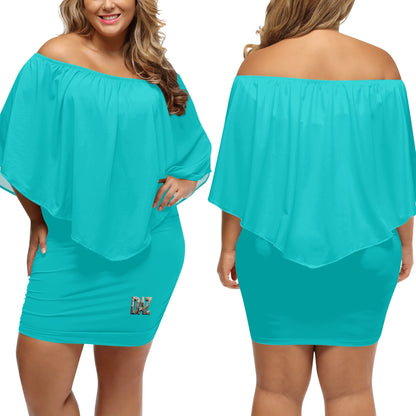 Vestido DAZ Luxury cruzado con hombros descubiertos para mujer