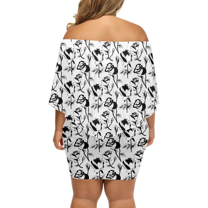 Vestido DAZ Luxury cruzado con hombros descubiertos para mujer