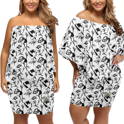 Vestido DAZ Luxury cruzado con hombros descubiertos para mujer
