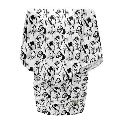 Vestido DAZ Luxury cruzado con hombros descubiertos para mujer