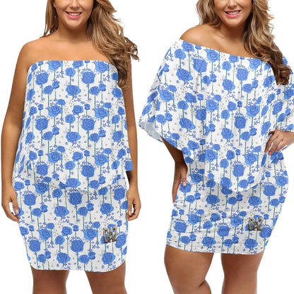 Vestido DAZ Luxury cruzado con hombros descubiertos para mujer