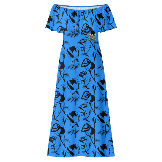 Vestido largo cruzado DAZ Luxury con hombros descubiertos para mujer