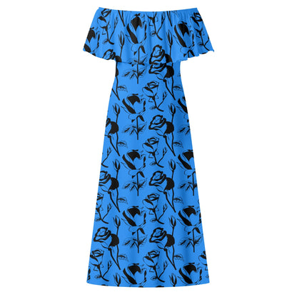 Vestido largo cruzado DAZ Luxury con hombros descubiertos para mujer