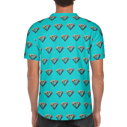 Camiseta de béisbol DAZ de manga corta para hombre