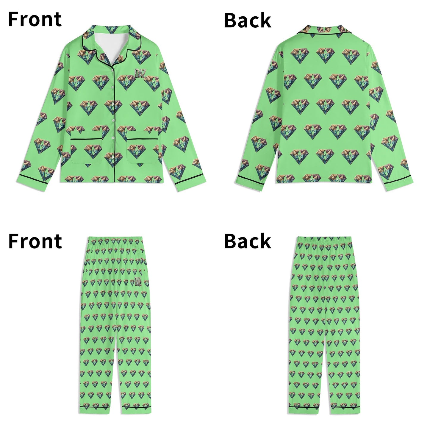 Conjunto de pijama DAZ Luxury de manga larga para hombre