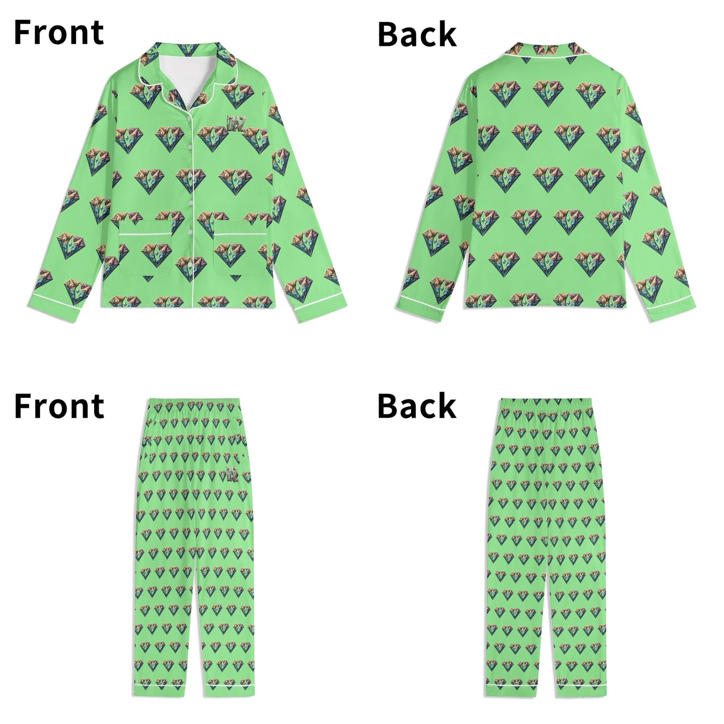 Conjunto de pijama DAZ Luxury de manga larga para hombre
