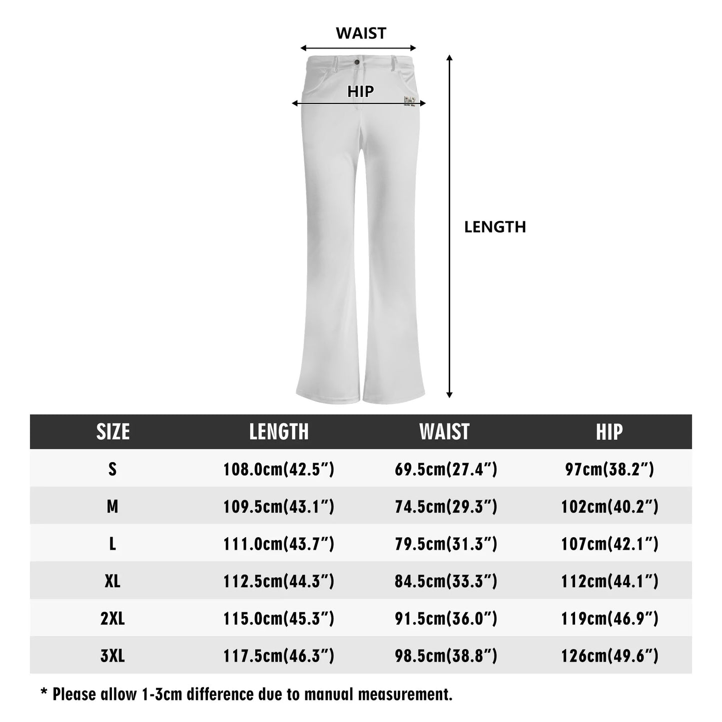 Pantalones acampanados elegantes DAZ Premium con estampado para mujer