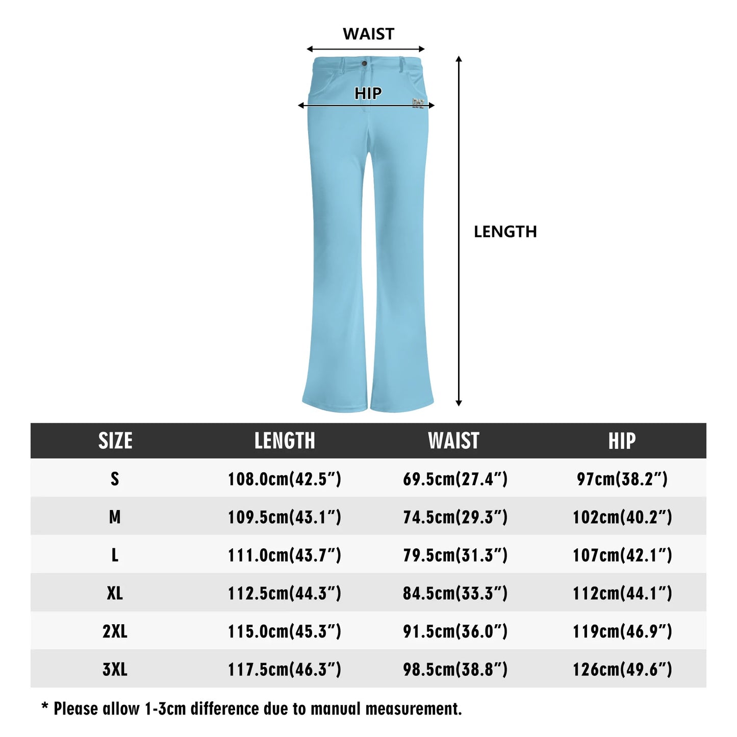 Pantalones acampanados elegantes DAZ Premium con estampado para mujer