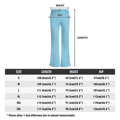 Pantalones acampanados elegantes DAZ Premium con estampado para mujer