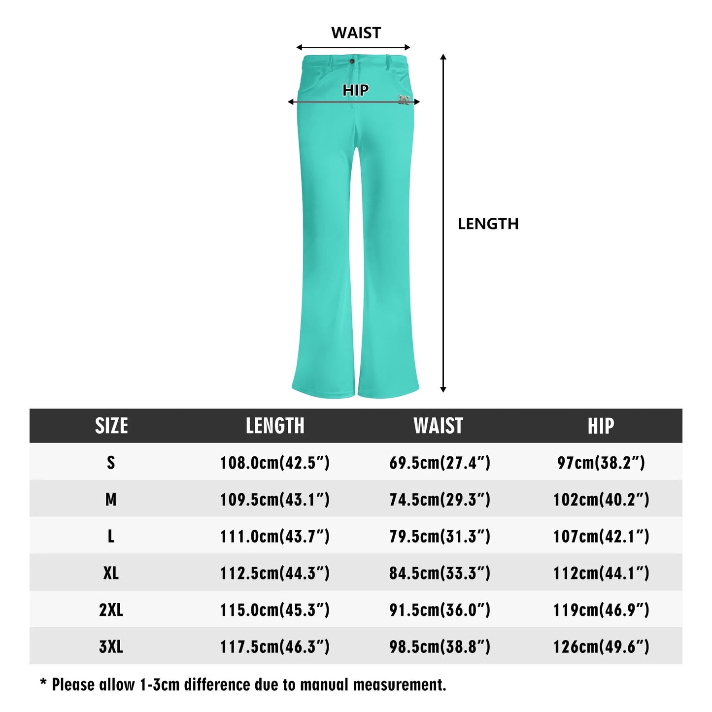 Pantalones acampanados elegantes DAZ Premium con estampado para mujer