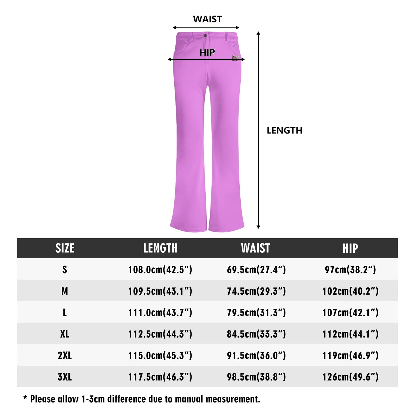 Pantalones acampanados elegantes DAZ Premium con estampado para mujer