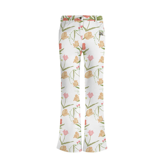 Pantalones acampanados elegantes DAZ Premium con estampado para mujer