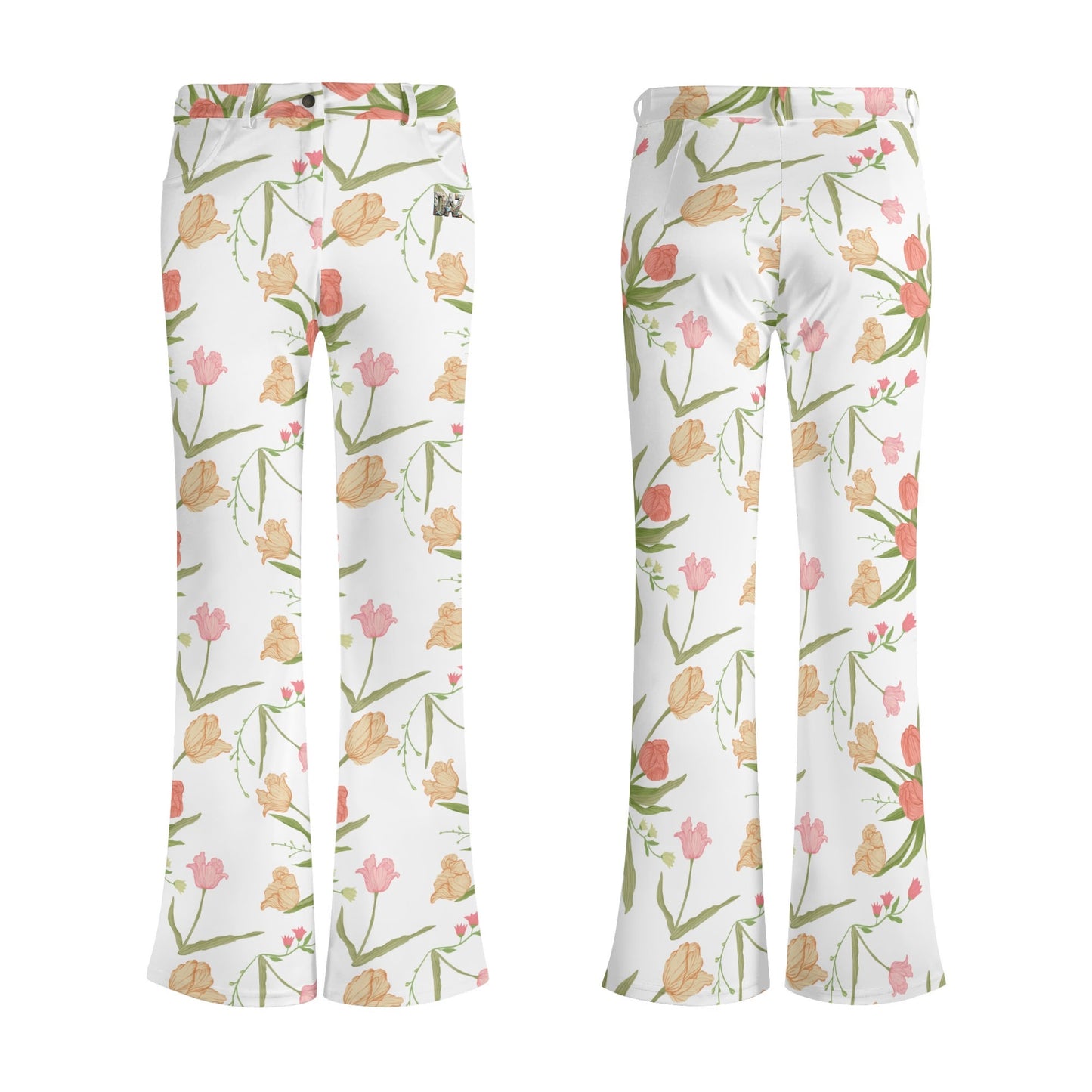 Pantalones acampanados elegantes DAZ Premium con estampado para mujer