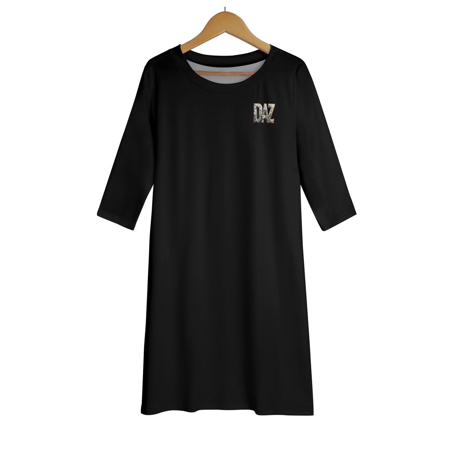 Conjunto de dos piezas de camiseta de manga corta DAZ y falda midi DAZ de gran tamaño y peso ligero para mujer