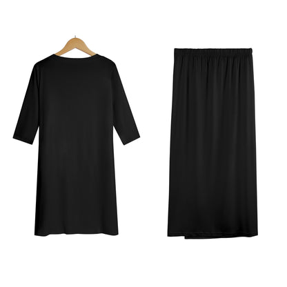 Conjunto de dos piezas de camiseta de manga corta DAZ y falda midi DAZ de gran tamaño y peso ligero para mujer