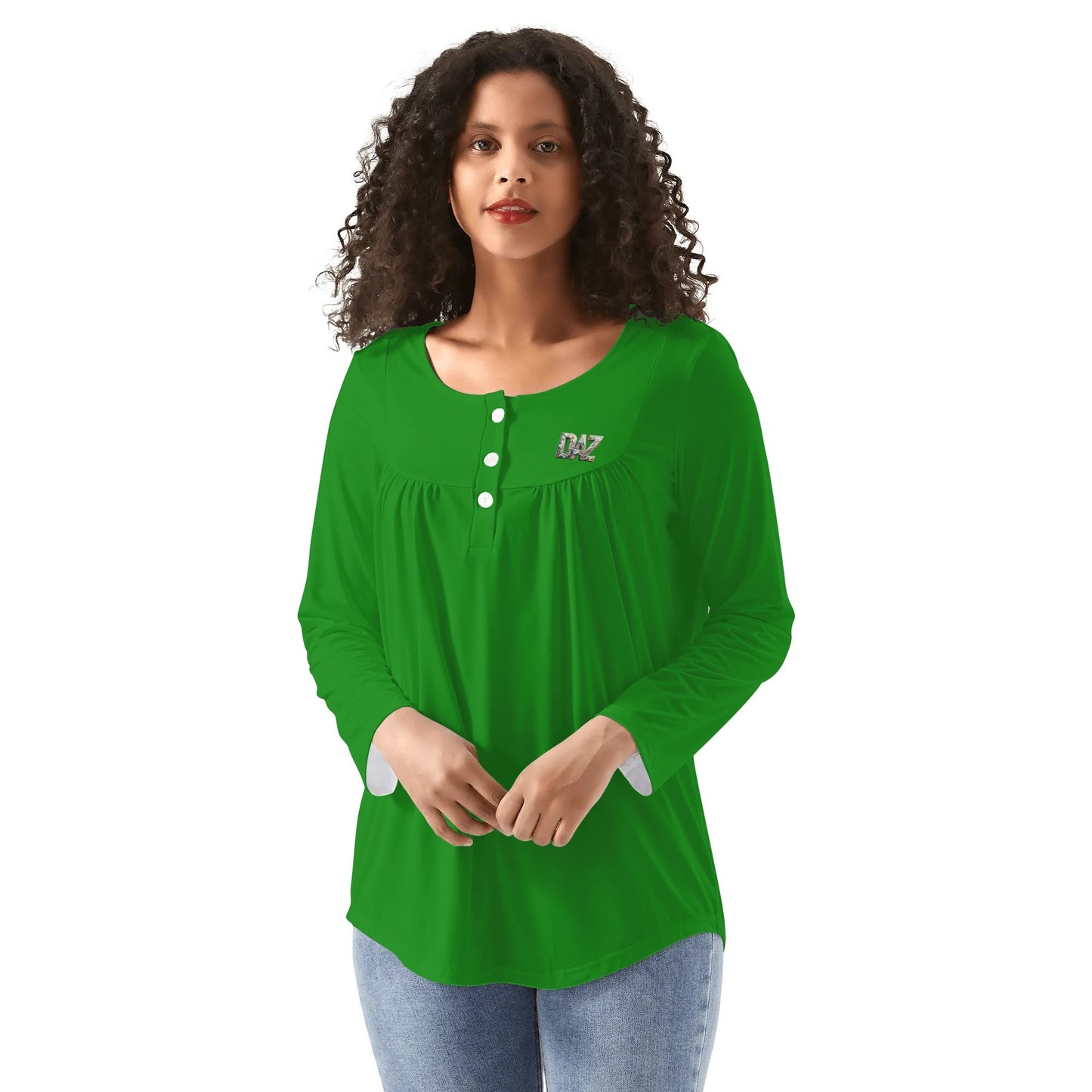DAZ Premium Babydoll Neck Casual Blouse for Women