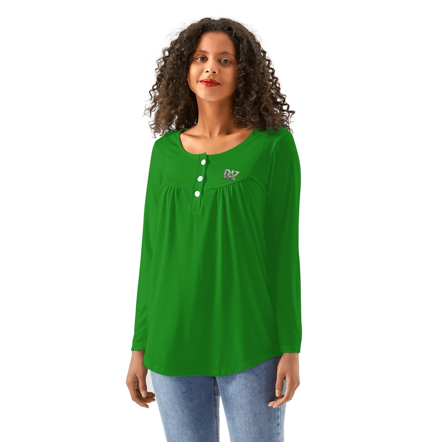 DAZ Premium Babydoll Neck Casual Blouse for Women