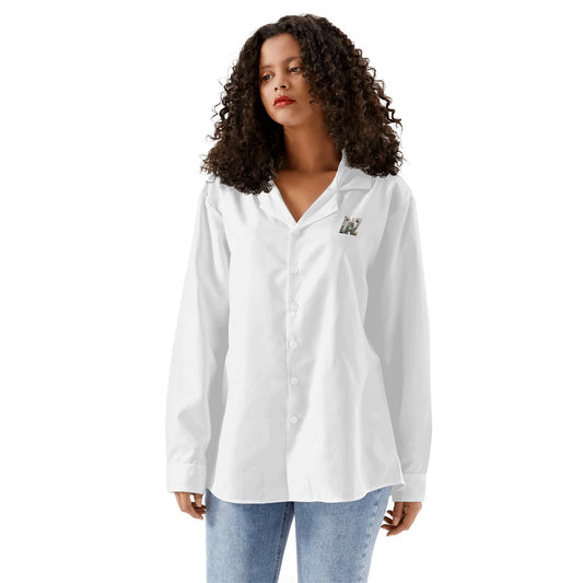 Camisa informal DAZ Luxury de manga larga con botones para mujer