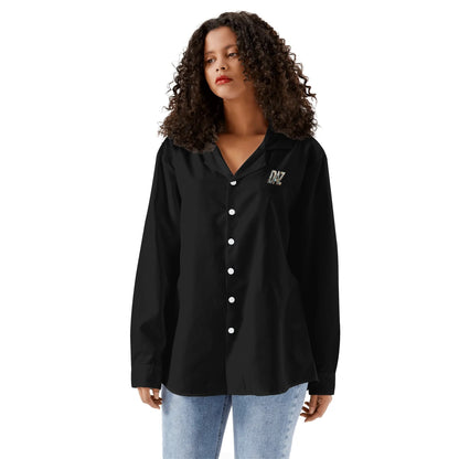 Camisa informal DAZ Luxury de manga larga con botones para mujer