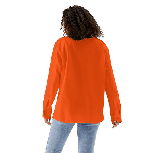 Camisa informal DAZ Luxury de manga larga con botones para mujer