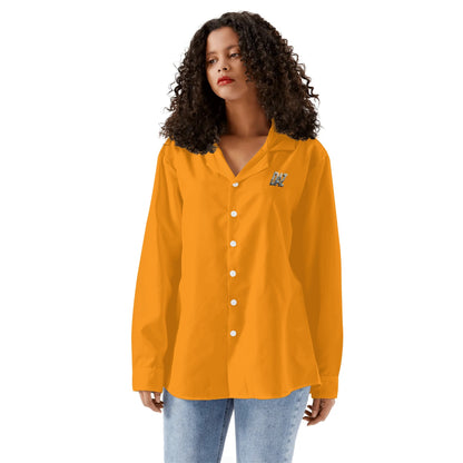 Camisa informal DAZ Luxury de manga larga con botones para mujer
