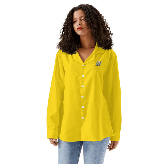 Camisa informal DAZ Luxury de manga larga con botones para mujer