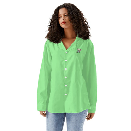 DAZ Luxury Women's Casual Long Sleeve Button Down Shirt