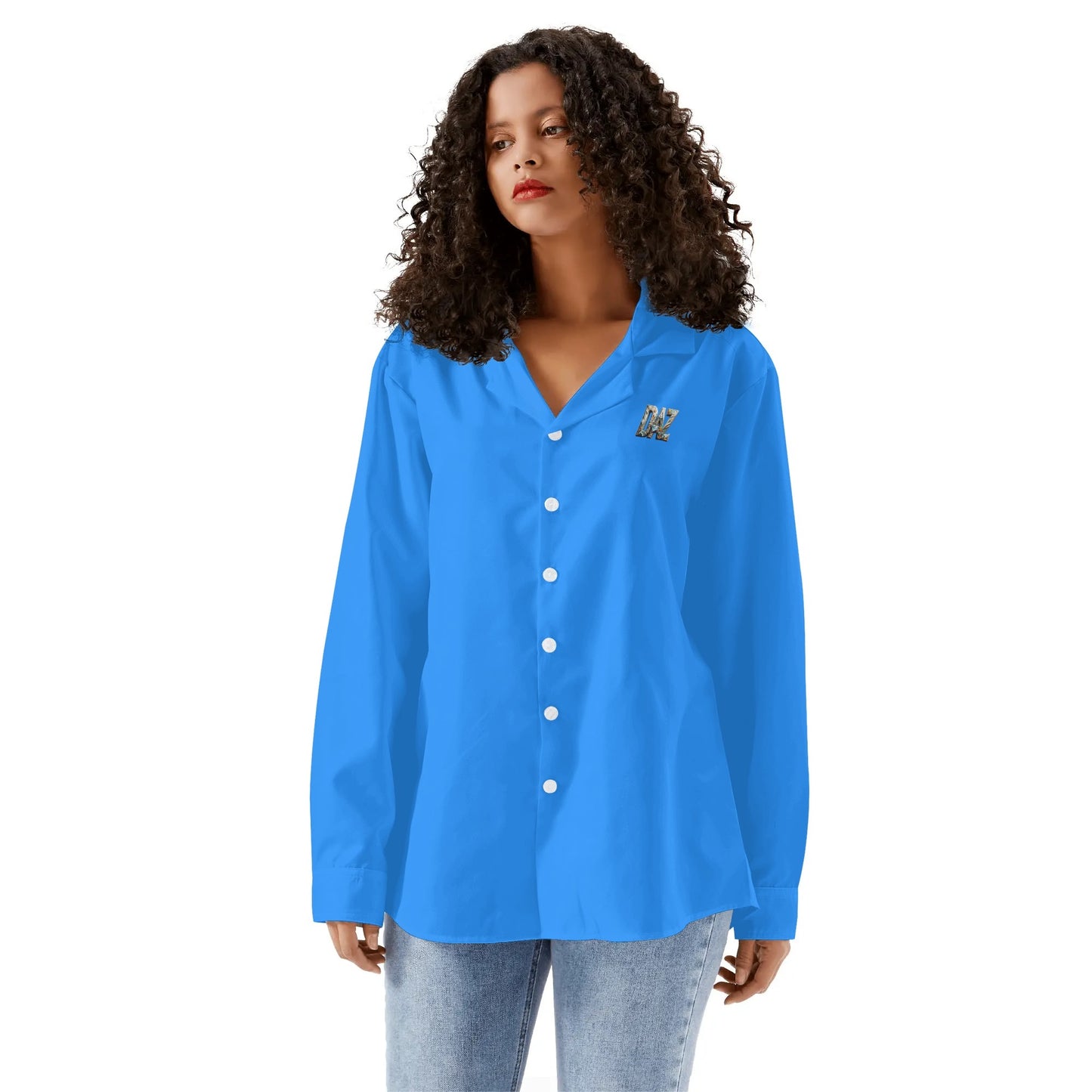 DAZ Luxury Women's Casual Long Sleeve Button Down Shirt