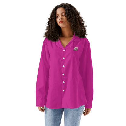 DAZ Luxury Women's Casual Long Sleeve Button Down Shirt