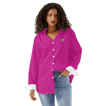 DAZ Luxury Women's Casual Long Sleeve Button Down Shirt